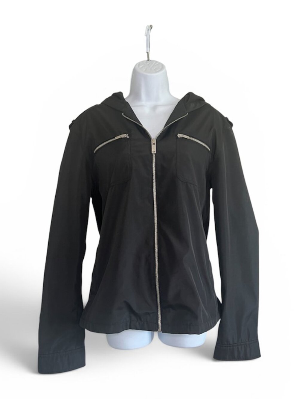 Men's/Unisex Guess Black Hooded Utility Jacket